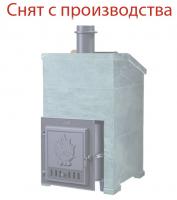 чугунная печь для бани gfs зк-45 в облицовке президент талькохлорит (комплект) (техно лит) до 45 м3