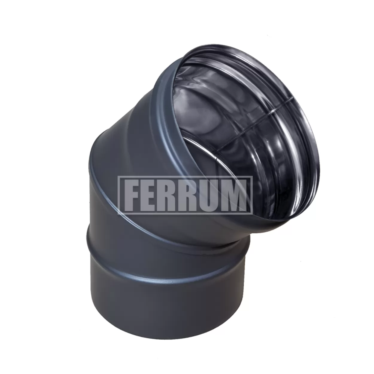 колено угол 135°  (430/0,8 мм / эмаль /600° черная) ф150 blackside (ferrum)