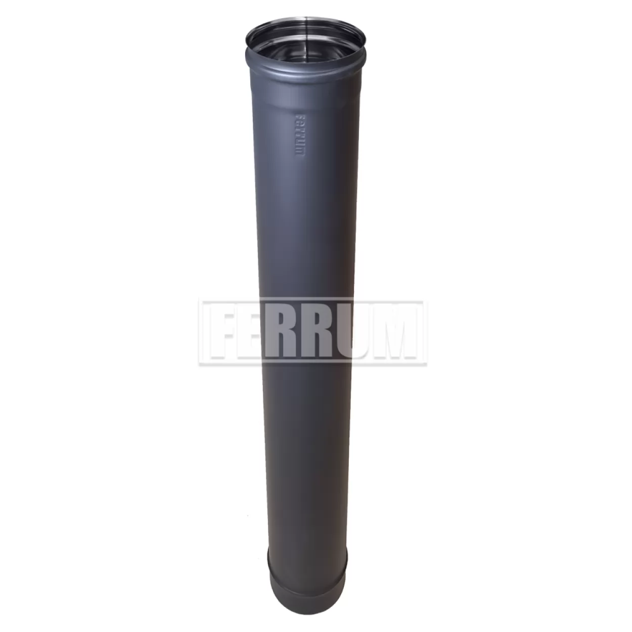 дымоход 1,0 м (430/0,8 мм / эмаль /600° черная) ф150 blackside (ferrum)
