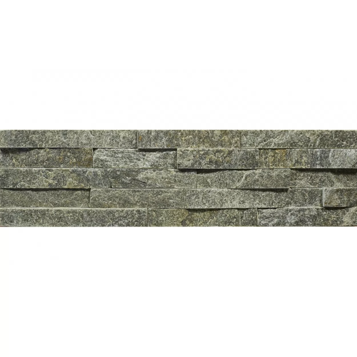 плитка из натурального камня кварцит зеленый, панель 600 x 150 x 15-20 мм (0.63 м2 в уп.), уп.