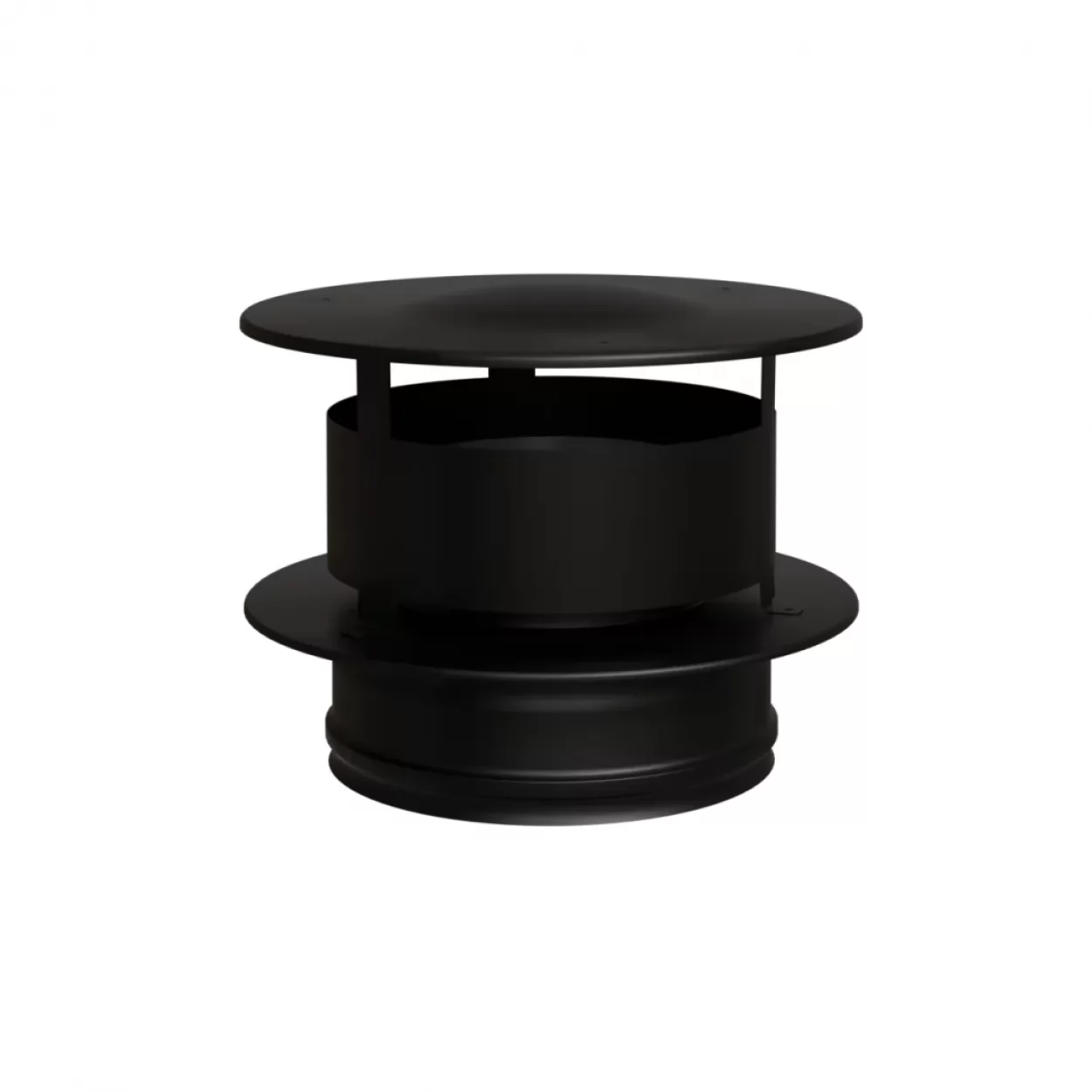 оголовок с ветрозащитой (430/0,5 мм / эмаль /600° черная) ф115х200 blackside (ferrum)