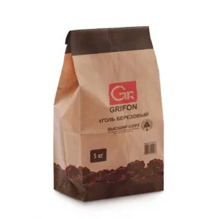 уголь березовый grifon 5 кг