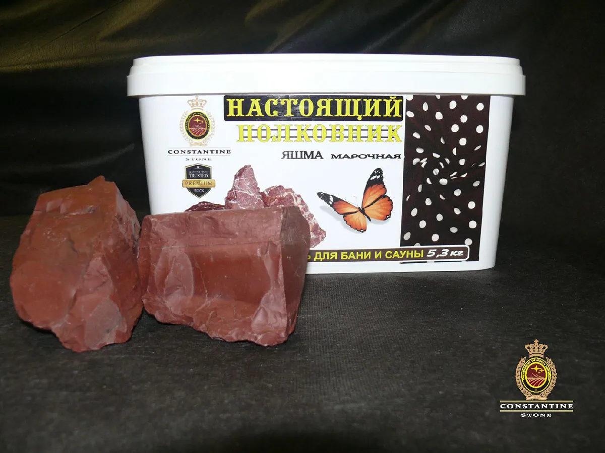 камень для бани настоящий полковник яшма марочная 5,3 кг