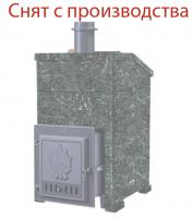 чугунная печь для бани gfs зк-45 в облицовке президент серпентинит (комплект) (техно лит) до 45 м3