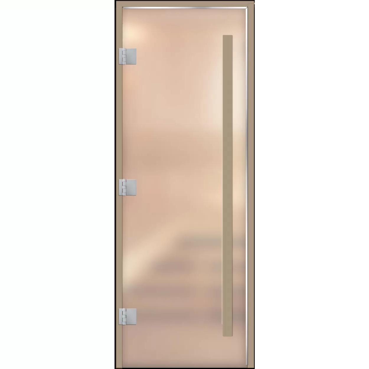 дверь для бани статус, белая matelux, петли l, верт. ручка, ольха 2100х800 (арта)