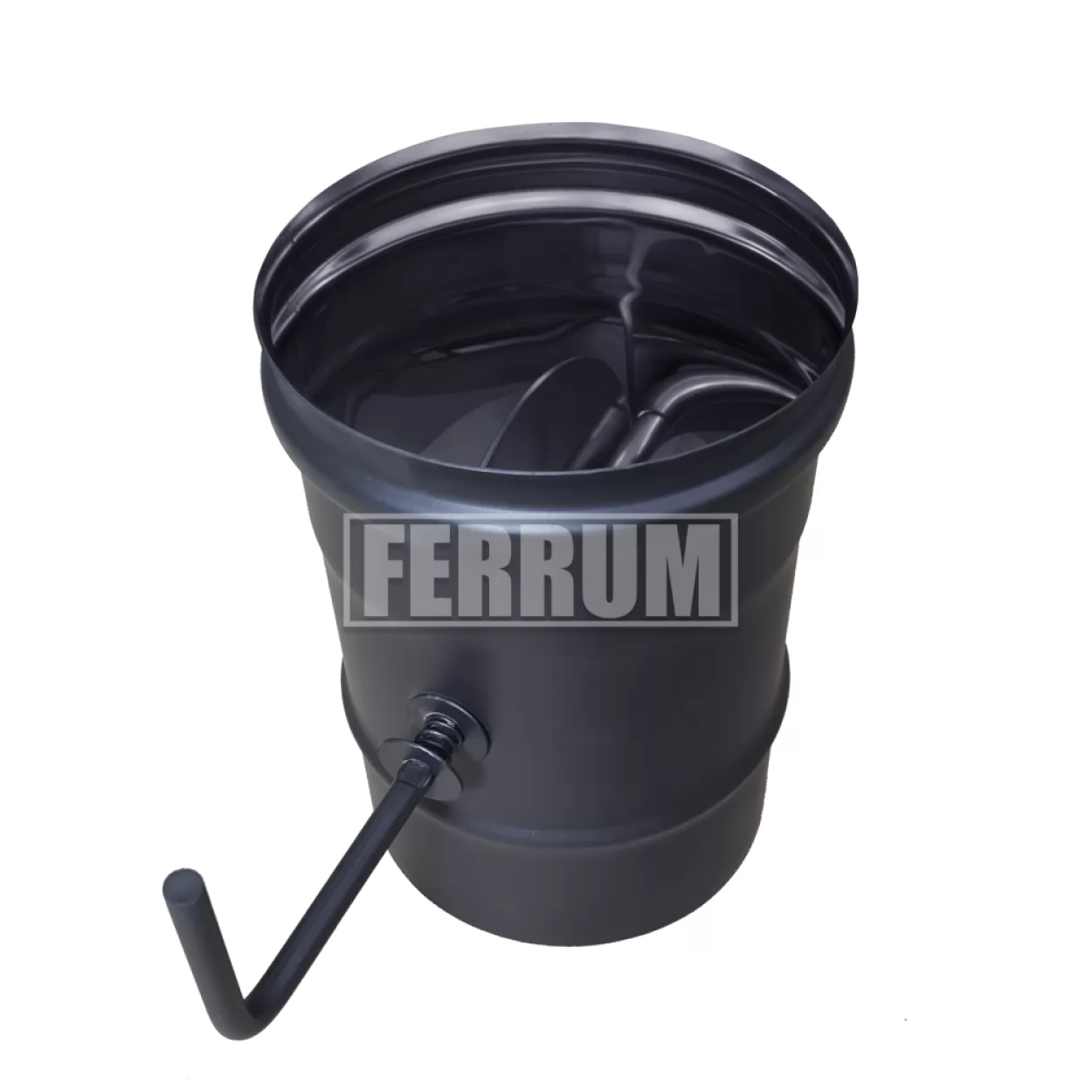 шибер (430/0,8 мм / эмаль /600° черная) ф115 blackside (ferrum)