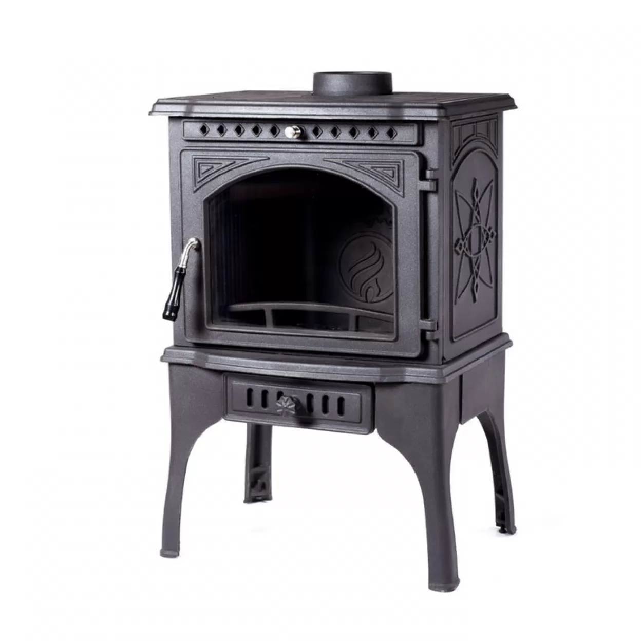 чугунная печь-камин cooker с двумя конфорками (fireway) 200 м3